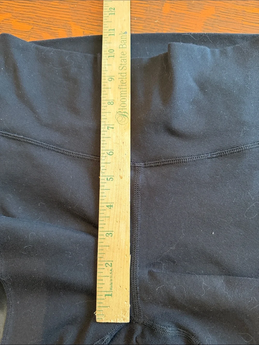 Alo Leggings Long Black Net Trim Inserts Diagonal Design Satin Strips